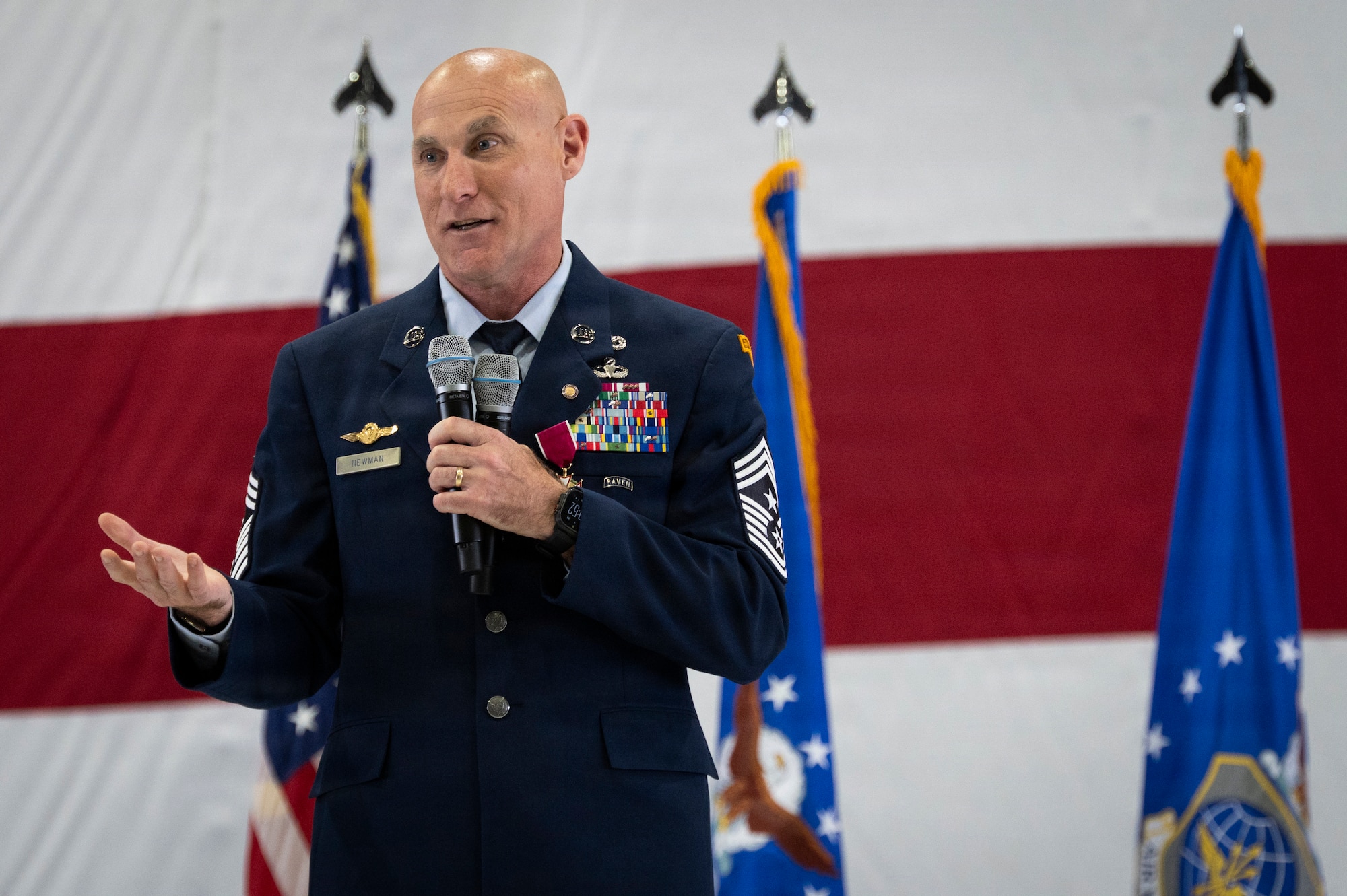 Airman speaks
