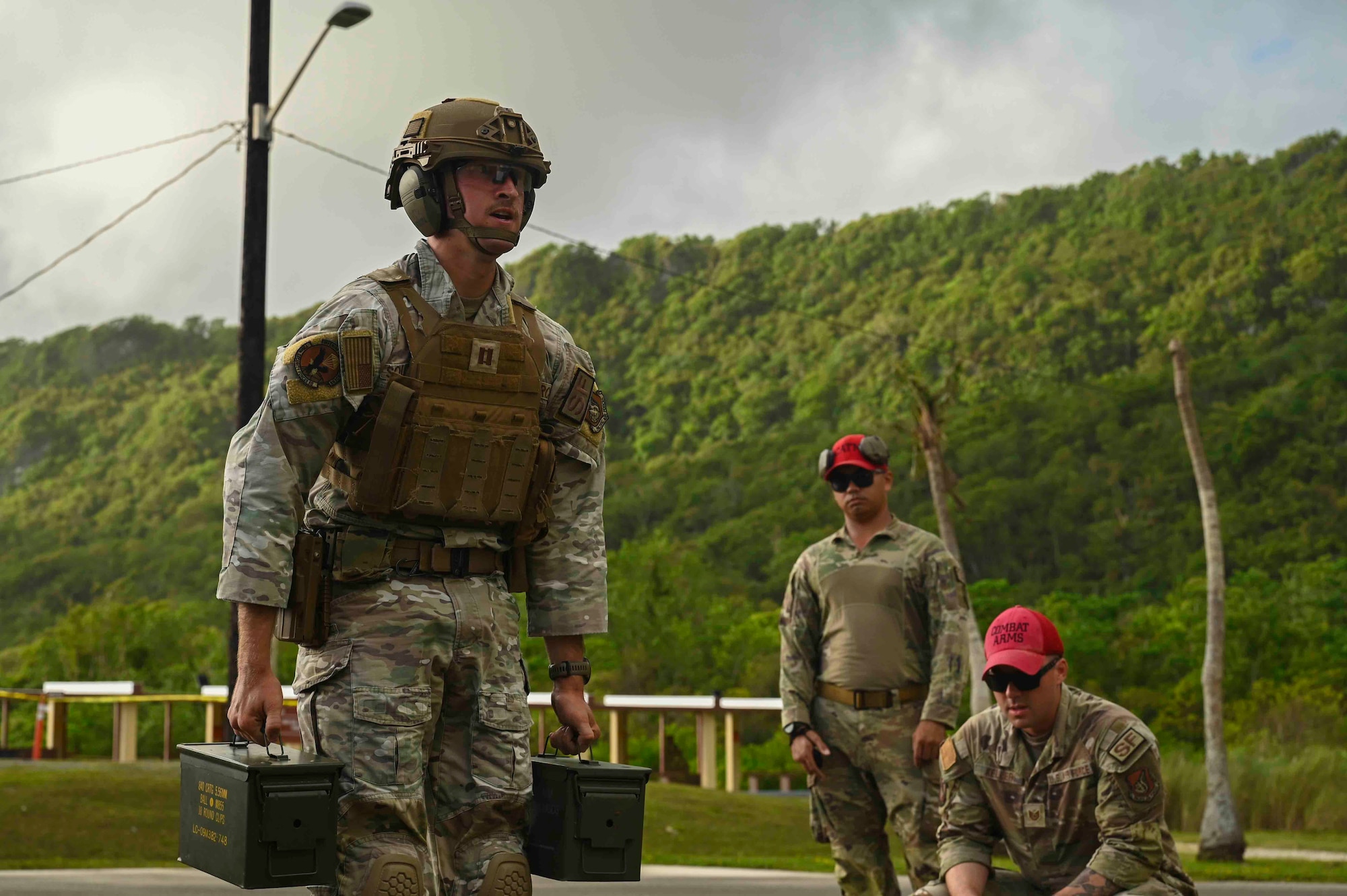 USAF Airman finishes his remaining sets during the ACSA event.