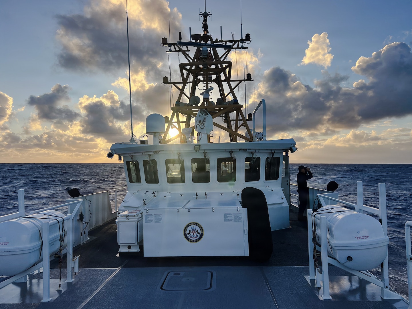 USCGC Joseph Gerczak (WPC 1126) crew searches for a man in the water off the North Shore of Oahu May 24, 2026. The fast response cutter USCGC Joseph Gerczak (WPC 1126) crew was diverted to search for man in the water after a jet ski was found unmanned and adrift in the vicinity of Dillingham Airfield near Waialua, Hawaii. (U.S. Coast Guard photo courtesy USCGC Joseph Gerczak)