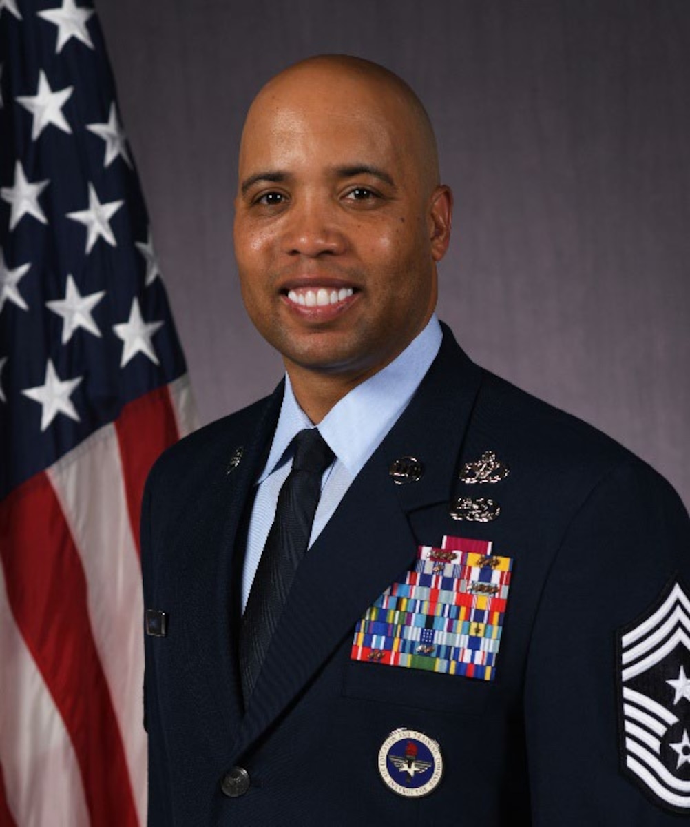 Man in Air Force uniform posing for official photo