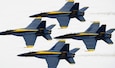 The Blue Angels, U.S. Navy Flight Demonstration Squadron, perform an aerial demonstration during the Central Pennsylvania Air Show in Middletown, Pa., May 24, 2026. The demonstration showcased the precision, professionalism and teamwork required to execute military operations. (U.S. Air National Guard photo by Airman 1st Class Austin Stern)