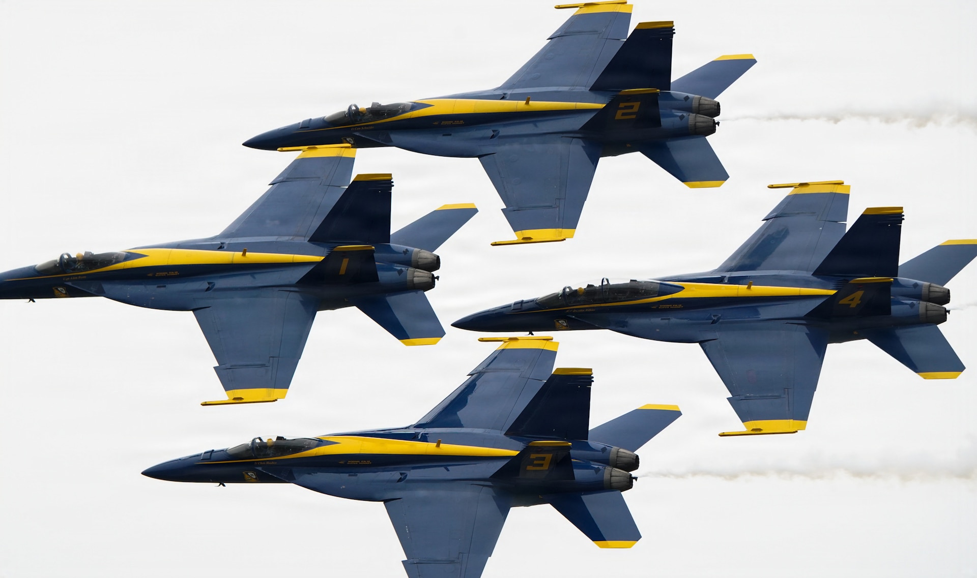 The Blue Angels, U.S. Navy Flight Demonstration Squadron, perform an aerial demonstration during the Central Pennsylvania Air Show in Middletown, Pa., May 24, 2026. The demonstration showcased the precision, professionalism and teamwork required to execute military operations. (U.S. Air National Guard photo by Airman 1st Class Austin Stern)