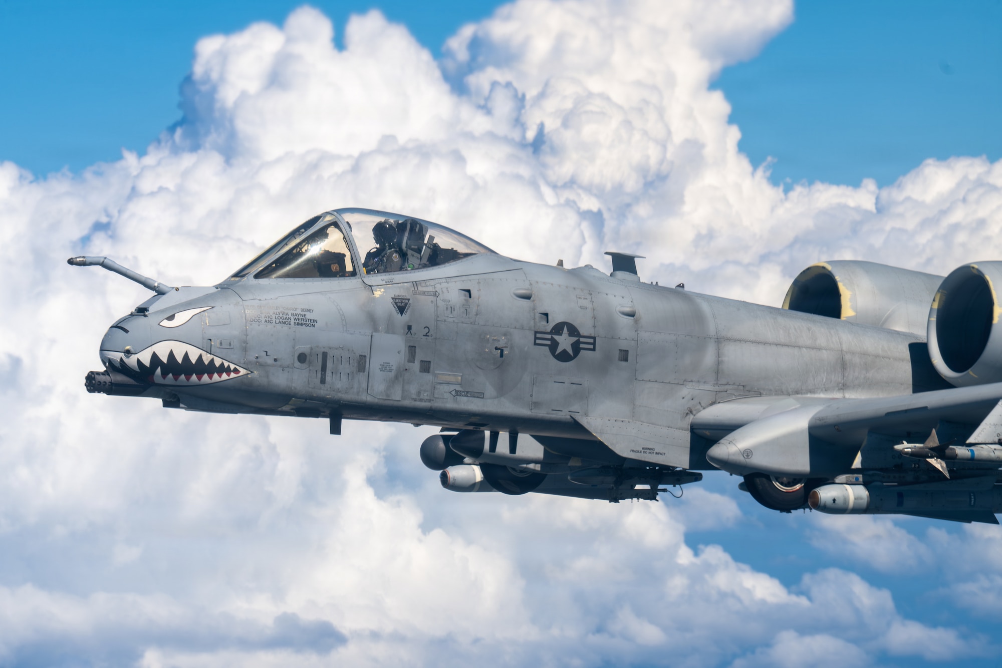 A-10C Thunderbolt flying.