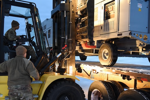 Forklift with equipment