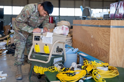 person doing inventory