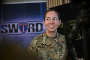 Soldiers from Information Defense Company (IDCO), Multi-Domain Command - Europe (MDC-E) joined Soldiers from 169th Cyber Protection Team, Maryland Army National Guard and Estonian Defence Forces to train on cyber defense skills as part of USAREUR-AF's Sword 26 exercise. Tallinn, Estonia, 18 May 2026.