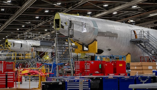 KC-135's undergoing programmed depot maintenance