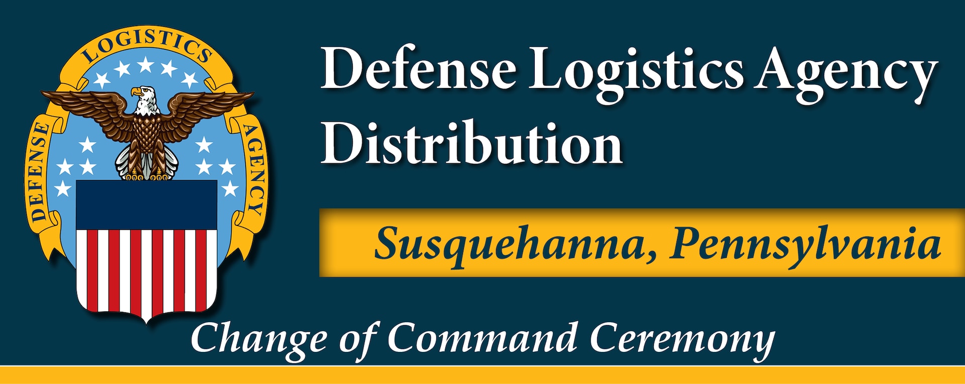 The official program for the Defense Logistics Agency Distribution Susquehanna, Pennsylvania, change of command ceremony whereby Navy Capt. Andy Henwood will relinquish command to Army Col. Christopher Urynowicz.