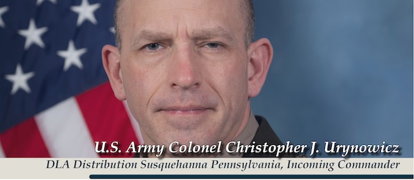 The official program for the Defense Logistics Agency Distribution Susquehanna, Pennsylvania, change of command ceremony whereby Navy Capt. Andy Henwood will relinquish command to Army Col. Christopher Urynowicz.