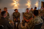 New squadron command teams participate in speed pod mentoring sessions during the Air Education and Training Command Squadron Leadership Course at JBSA-Randolph, Texas, May 8, 2026. The sessions were added to the course to provide new squadron teams with direct access to experienced leaders for guidance and mentorship to promote readiness. (U.S. Air Force photo by Nakayah Bellamy)