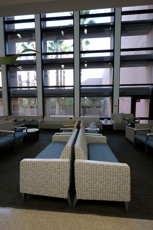 Renovated waiting areas at Mike O’Callaghan Military Medical Center, Nellis Air Force Base, Nevada