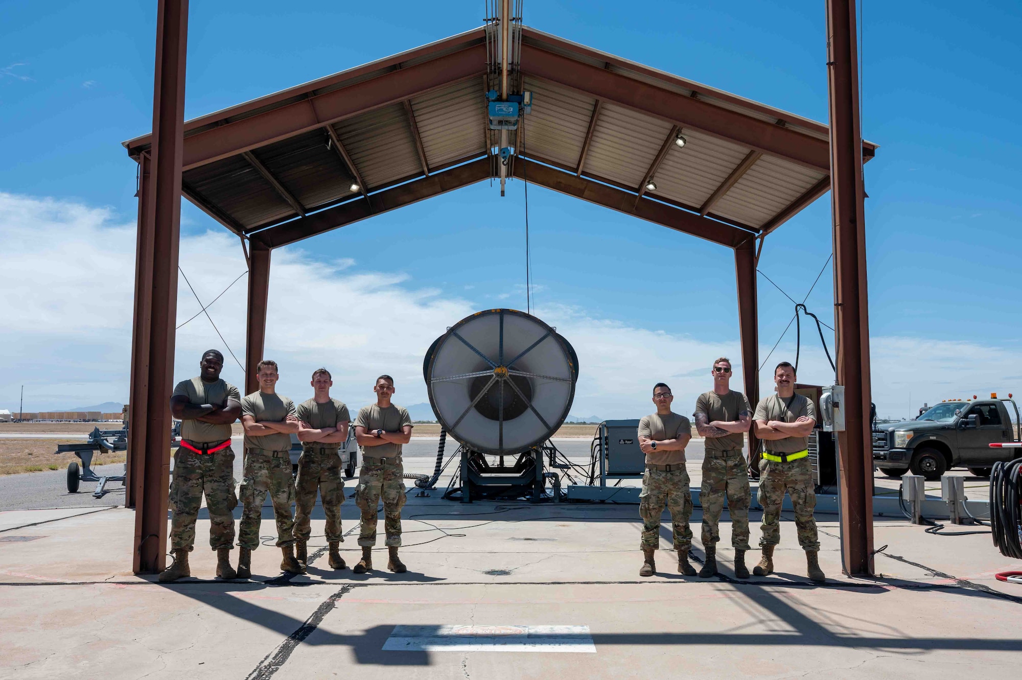 The final A-10 engine test at Davis-Monthan AFB.