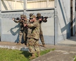 Spanish LEAP Scholar, U.S. Air Force Master Sgt. Elio de los Santos interprets during exterior movement training for members of the 1st Battalion, 25th Marines and Guatemalan paratroops, known as Paracaidistas, on May 20, 2025, at the Paracaidistas’ training base near San Jose as part of CENTAM Guardian 2025. CENTAM Guardian, an annual, multinational exercise, fosters strong partnerships by enabling combined forces to effectively address shared security challenges. By deploying culturally and linguistically exceptional service members like de los Santos, LEAP directly advances the National Defense Strategy’s mandate to increase burden sharing with global allies and partners. This organic communication capability establishes the tactical interoperability required for combined forces to integrate seamlessly and share the operational responsibilities of regional defense. (Courtesy photo)