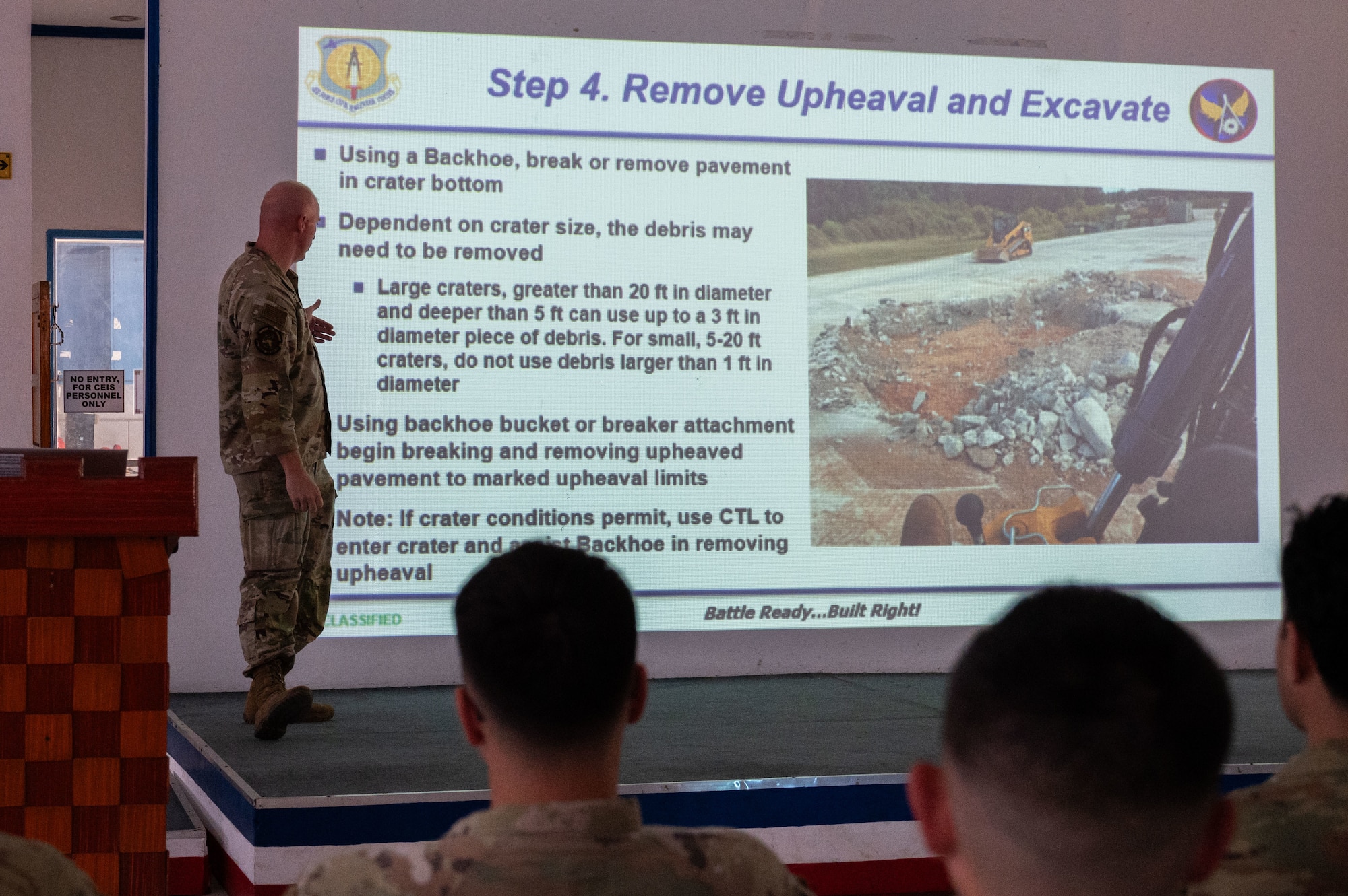 U.S. Airmen assigned to the 21st Combat Air Base Squadron give a subject-matter expert exchange brief to members of the Philippine Air Force and Japanese Air Self-Defense Force during Exercise Balikatan 2026 at Basa Air Base, Philippines, May 4, 2026. Balikatan is a longstanding annual exercise between the Armed Forces of the Philippines and U.S. military designed to strengthen our ironclad alliance, improve our capable combined force and demonstrate our commitment to regional security and stability. (U.S. Air Force photo by Senior Airman Alondra Cristobal Hernandez)