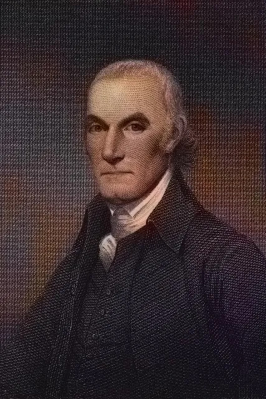 A painting depicting a man in colonial attire.