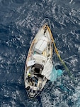 Picture of the 74-year-old Canadian Citizen 489 miles off the coast of Oregon, prior to his rescue, May 26, 2026.