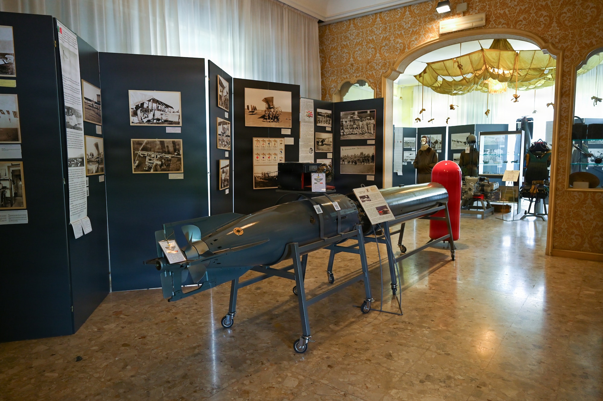 The Italian air force History Museum is cleared in preparation for the visit of 48 Airman Leadership School students at Aviano Air Base, Italy, May 12, 2026.