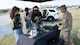 Students from high schools around Central Texas speak to a U.S. Army recruiter during the Career Expo at the U.S. Army Experience on March 26, 2026 at Fort Hood, Texas.