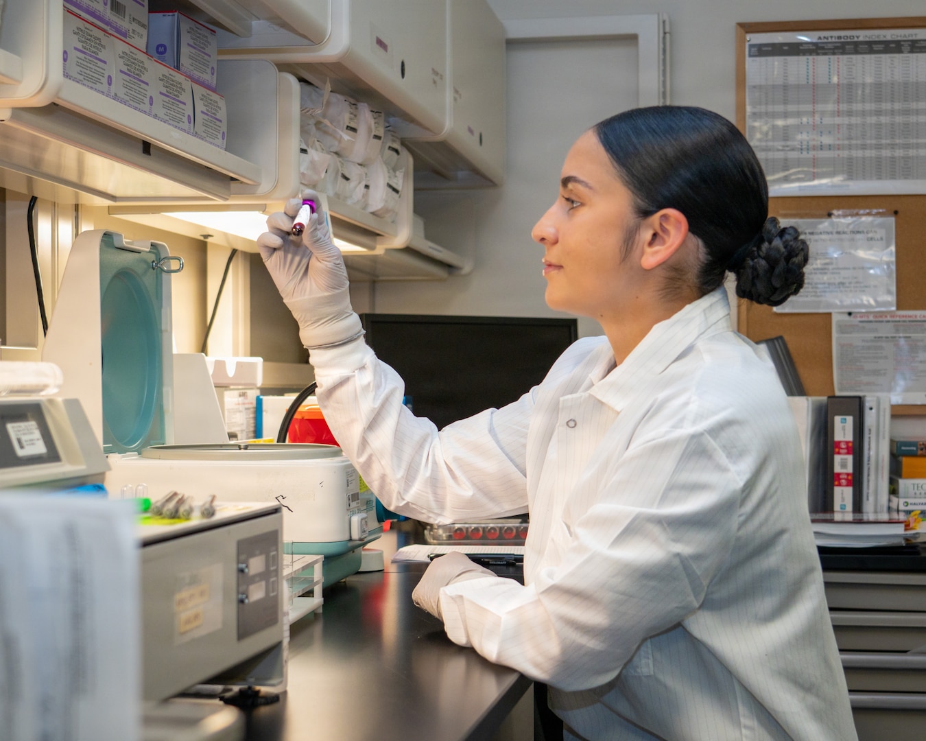 Inside the clinics of the Alexander T. Augusta Military Medical Center (ATAMMC), the Phase II Advanced Individual Training (AIT) program continues to shape the next generation of Army medical professionals. In our ongoing series, “What Does That Red AIT Patch Mean?”, we spotlight Pfc. Caliegh Johnson, a Medical Laboratory Specialist (68K) whose journey reflects perseverance and purpose.