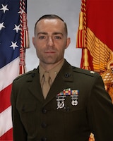U.S. Marine Corps Maj. Johnathan M. Weber, commanding officer for Recruiting Station Sacramento, poses for a picture.
