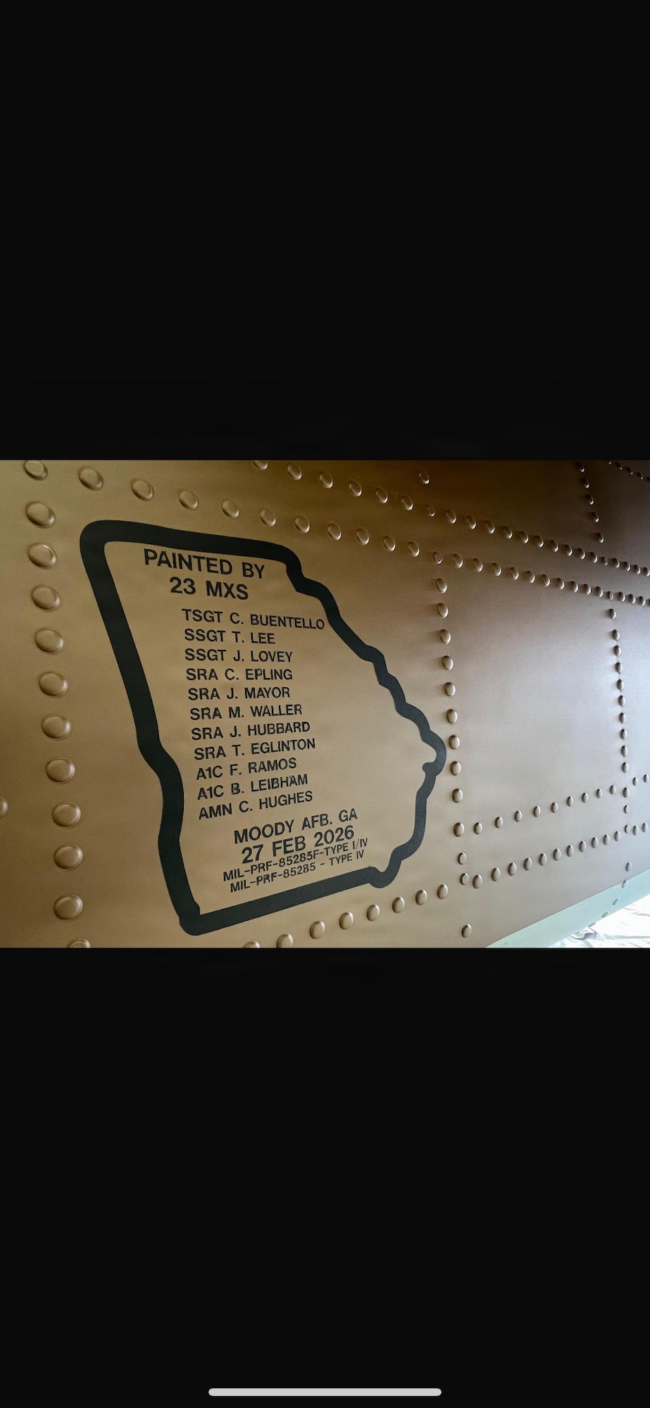 Airmen from the 23d Maintenance Squadron completed the heritage paint project in less than a month.