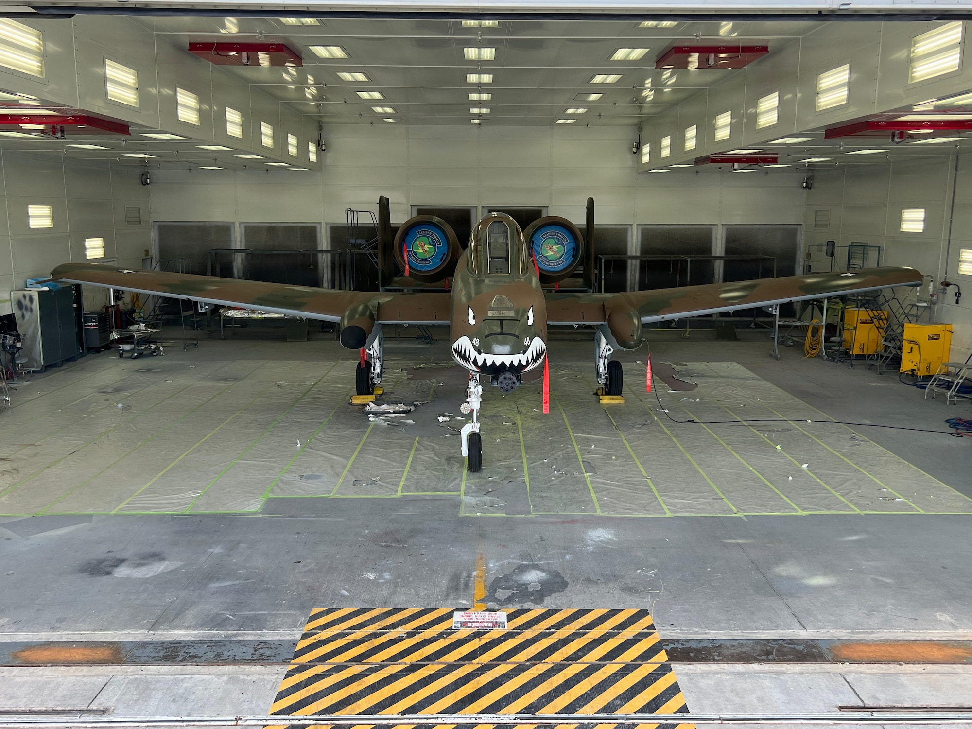 Airmen from the 23d Maintenance Squadron completed the heritage paint project in less than a month.