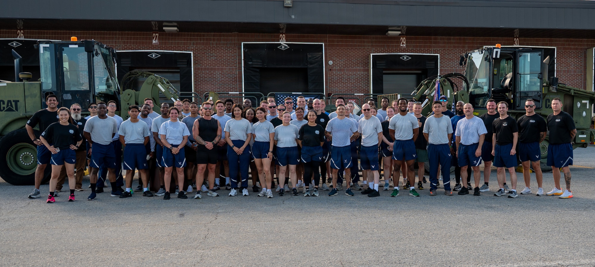 Airmen pose for a group photo.