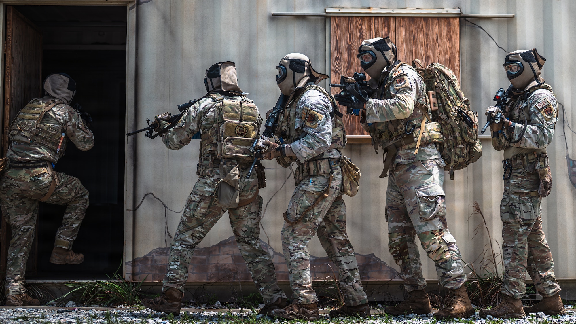 Airmen participate in close-quarters battle training