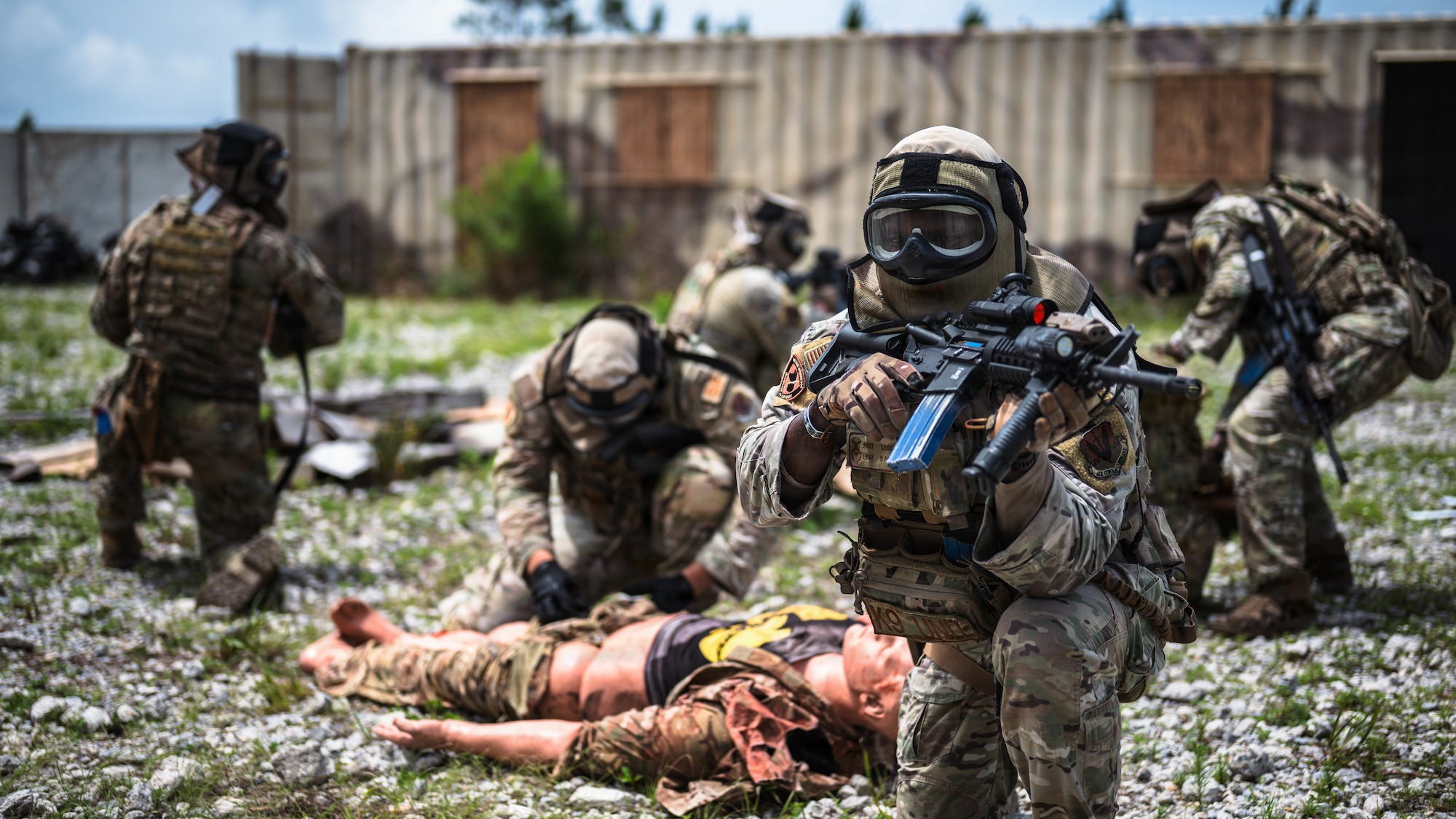Airmen participate in close-quarters battle training