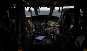 Chief Warrant Officer 2 Miguel Rivera, alongside fellow aviator Chief Warrant Officer 2 Alexander Duhaime of 1-214th General Support Aviation Battalion, 12th Combat Aviation Brigade, reviews shut-down procedures for his UH-60 Blackhawk Helicopter after just landing, during a notional air assault on 26 August, 2026.
The notional air assault involved multiple airframes, and provided invaluable training at every echelon. It was conducted as a part of a multinational U.S. Army-led exercise designed to test readiness, interoperability, and combat capabilities with NATO allies and partner nations. (U.S. Army Photo by Cpl. Grant Hockley)