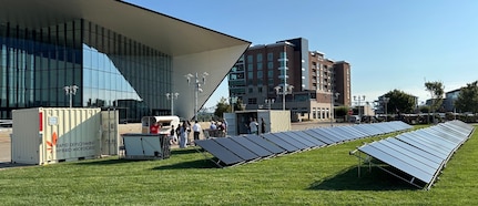 The FORGE Rapid Deployment Hybrid Microgrid (RDHM) is displayed during a public technology demonstration.