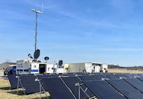 Soldiers operate the FORGE Rapid Deployment Hybrid Microgrid (RDHM) during a demonstration with the Kentucky National Guard.