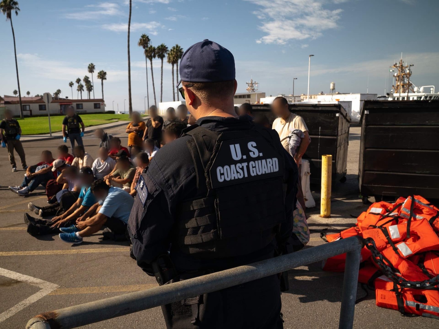 Coast Guard and partner agencies respond to a distress call of a 30-foot vessel with 37 people aboard, 88 miles offshore Channel Islands Harbor.