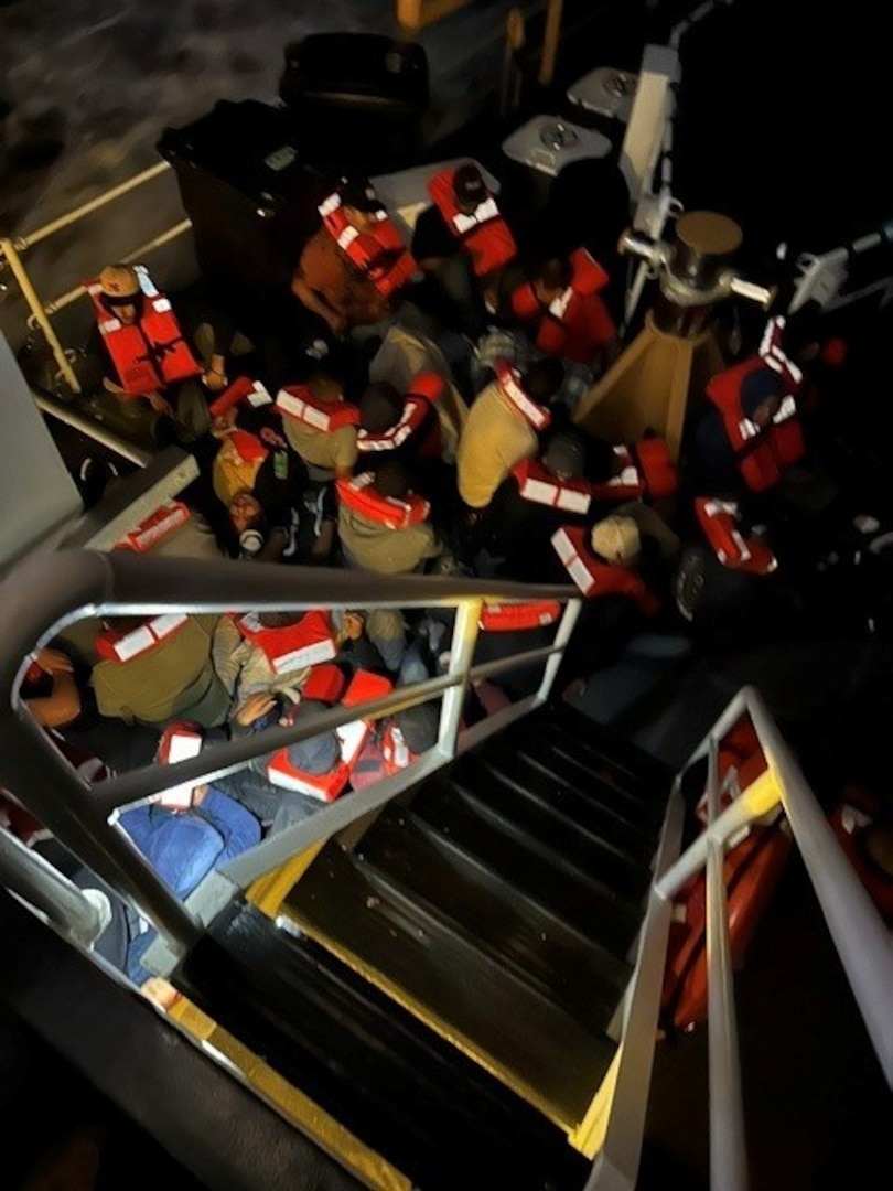 Coast Guard and partner agencies respond to a distress call of a 30-foot vessel with 37 people aboard, 88 miles offshore Channel Islands Harbor.