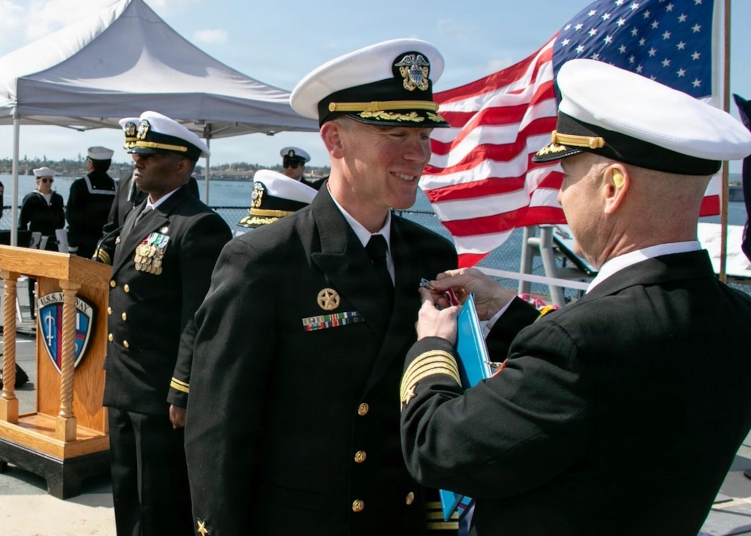 USS Manchester Holds Change of Command Aboard USS Midway