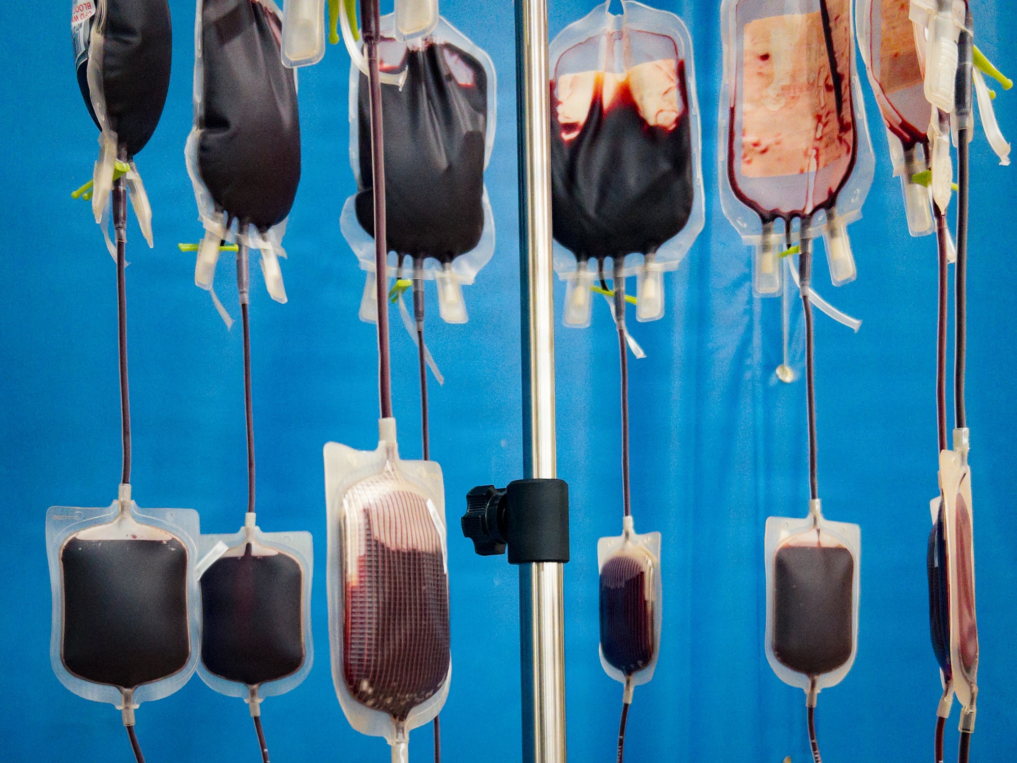 Blood products are collected during an Armed Services Blood Program blood drive at Holloman Air Force Base, New Mexico, Aug. 27, 2026.
