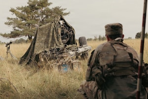 U.S. Soldiers from the 173rd Airborne Mobile Brigade Combat Team maintain a secure position during exercise Saber Junction 26 at the Joint Multinational Readiness Center’s (JMRC) Hohenfels Training Area, Germany, Aug. 28, 2026. JMRC's combat training center rotations drive unrivaled innovation and readiness in the U.S. Army Europe and Africa area of operations. (U.S. Army photo by Pfc. Aubrey Boyle)