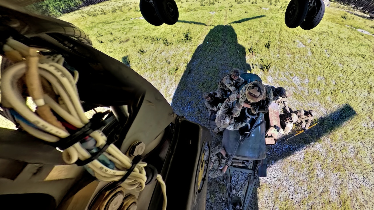 sling load operations with helicopter
