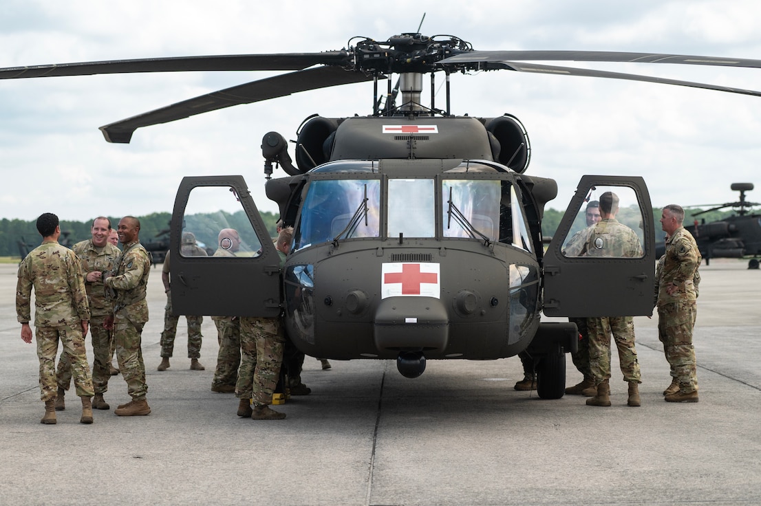 pilots arrive with new helicopter