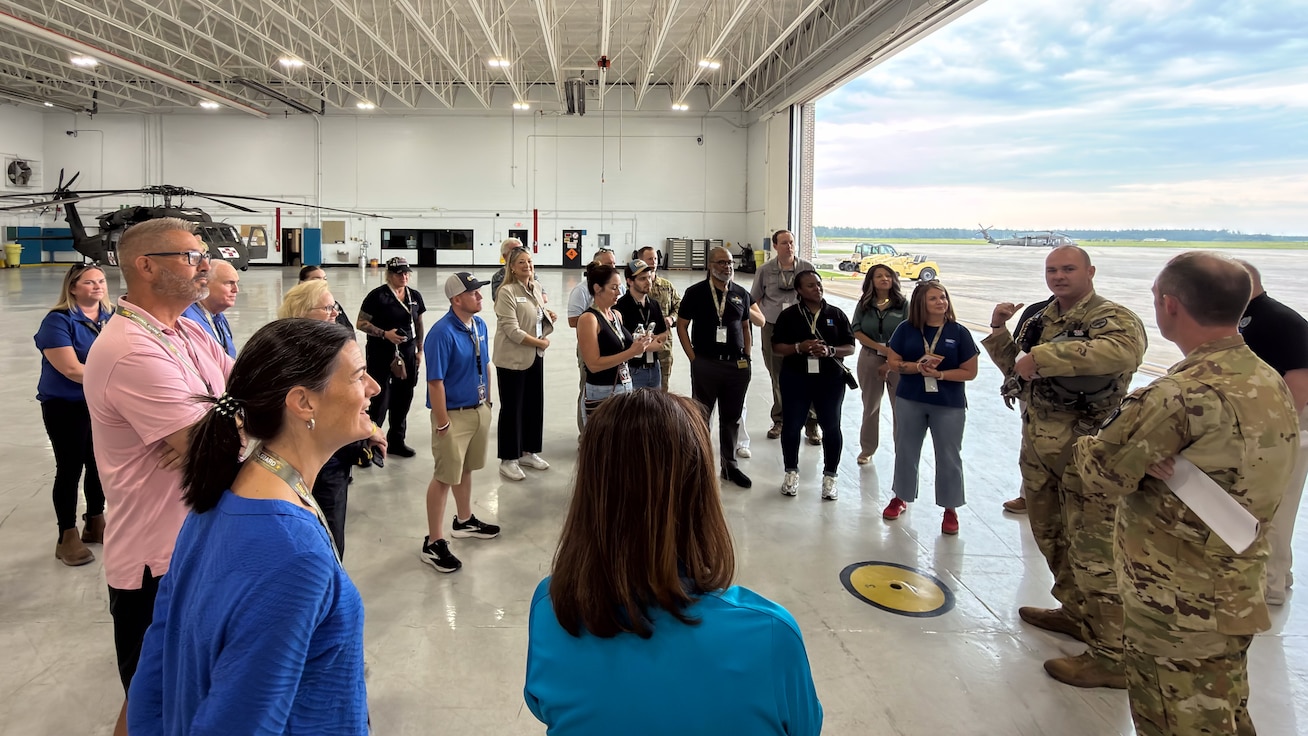 individuals learning about south carolina army national guard helicopters and aviation