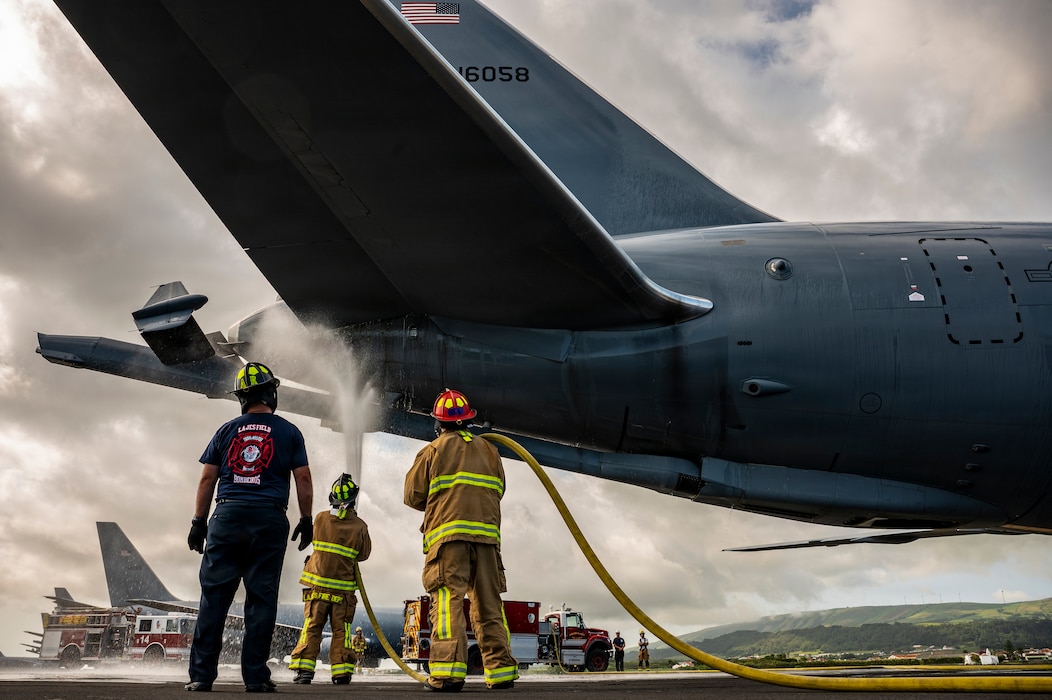 Firefighters train