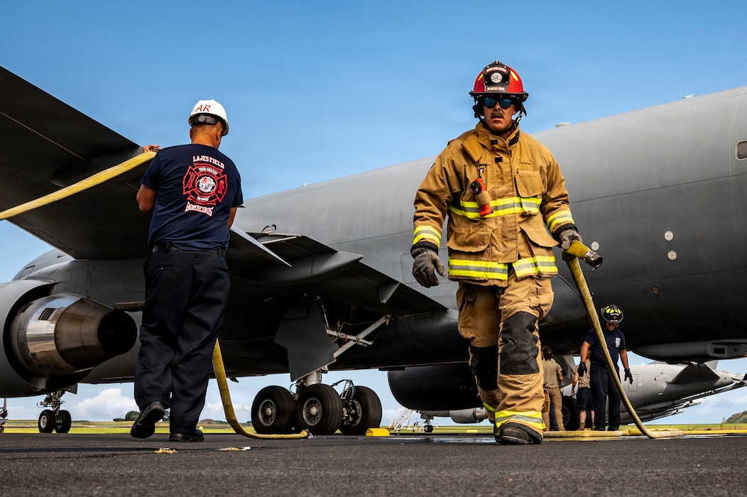 Firefighters train