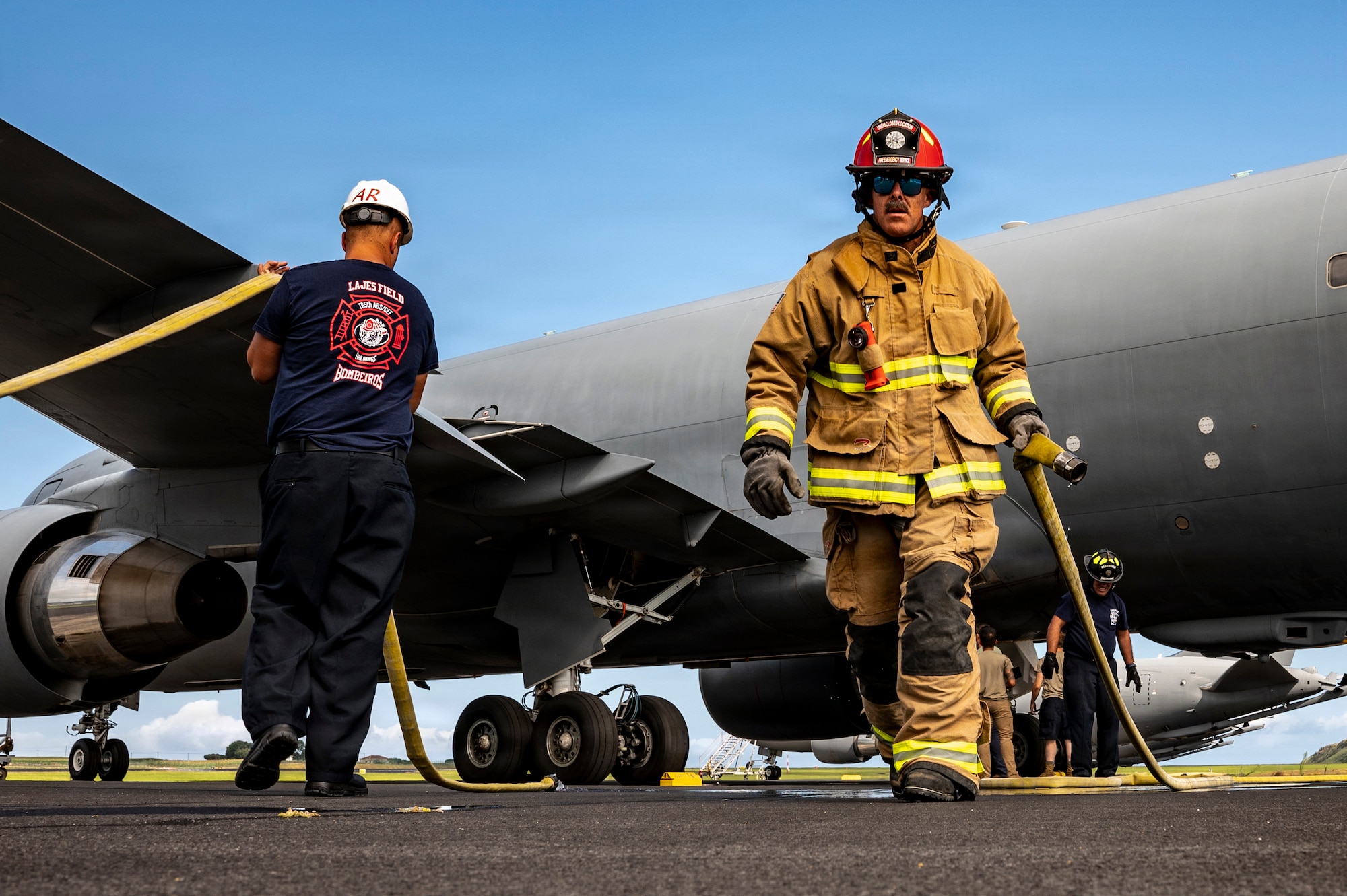 Firefighters train