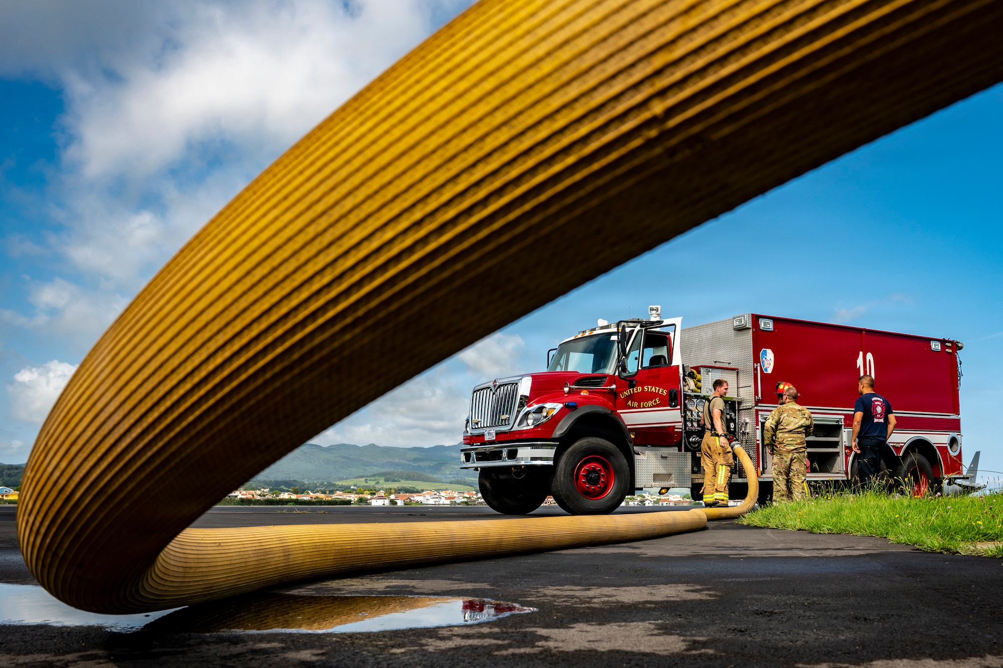 Firefighters train