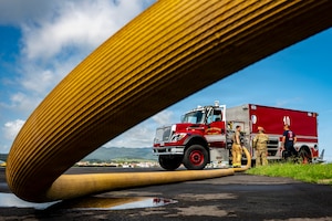 Firefighters train