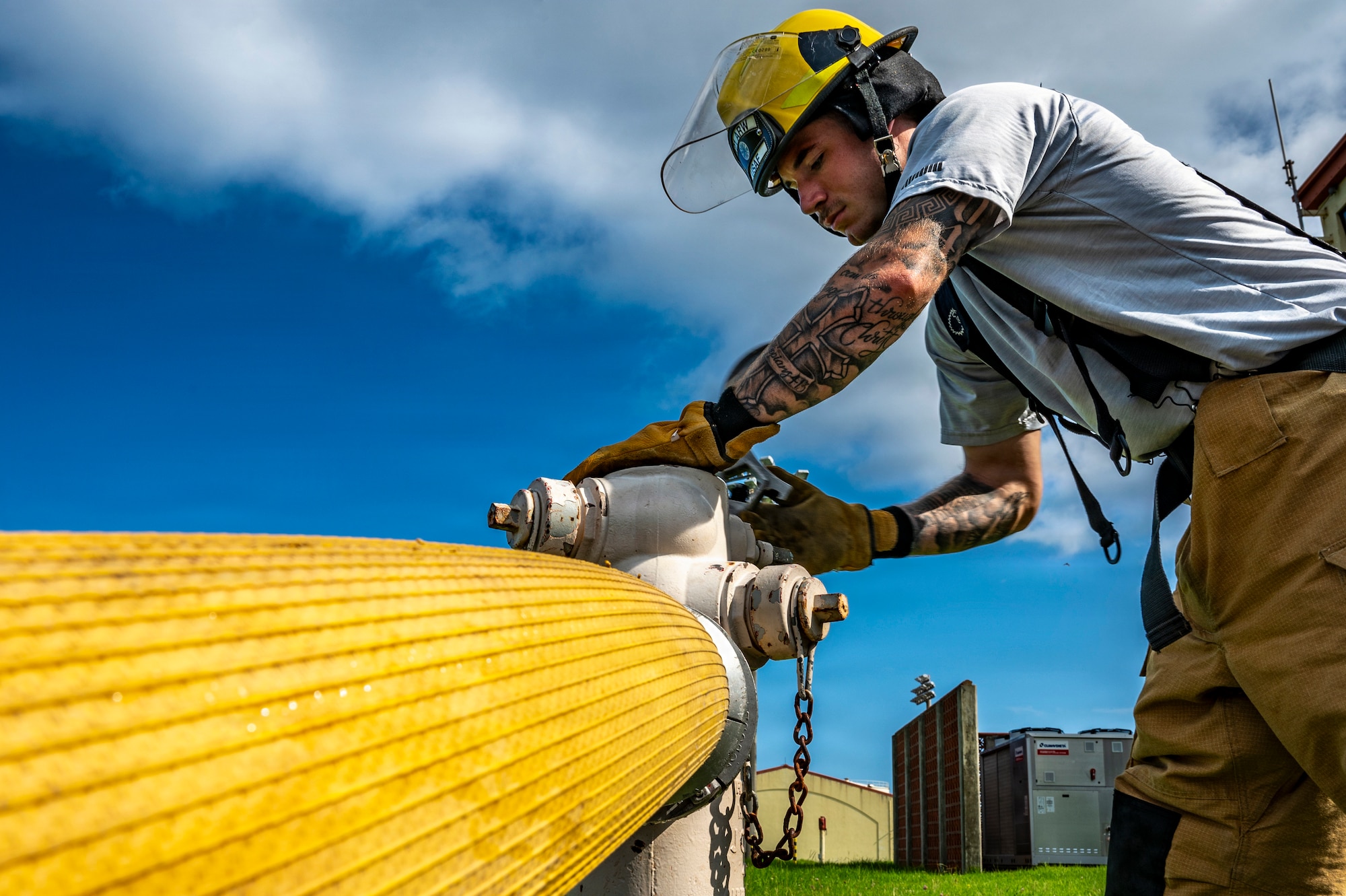Firefighters train