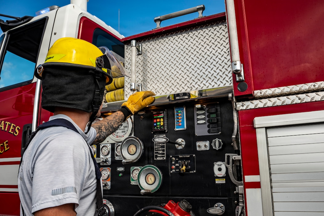 Firefighters train