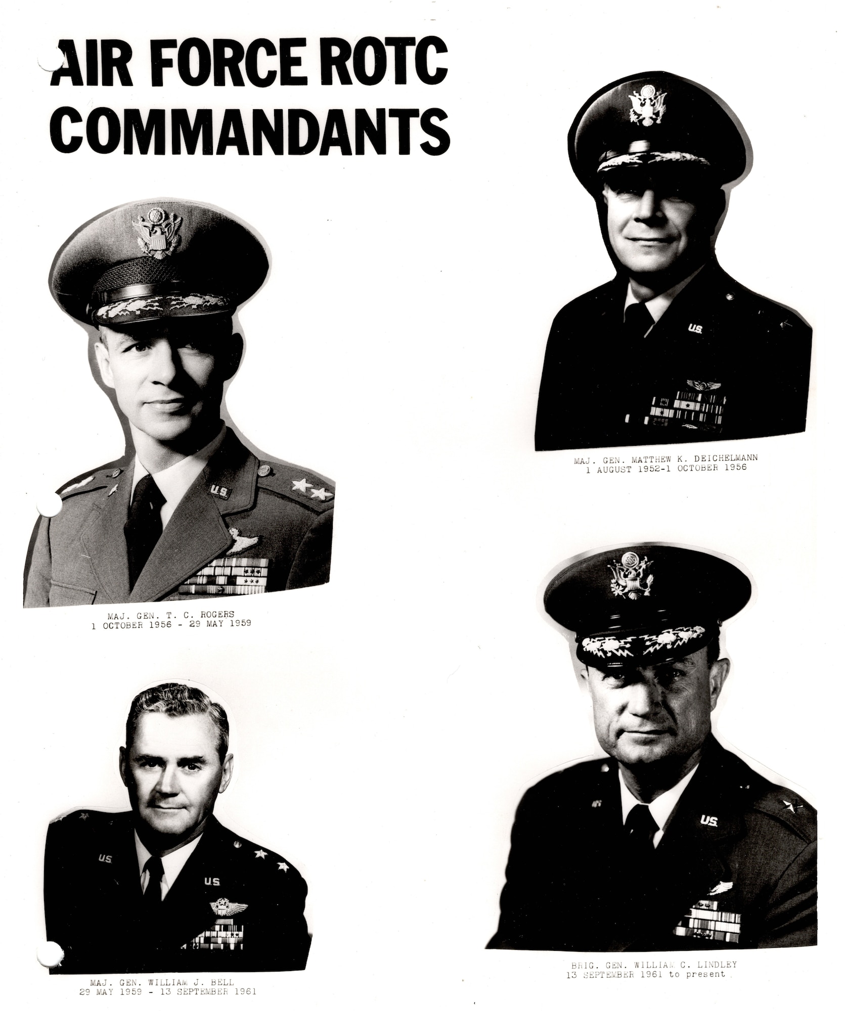 Picture of former Air Force ROTC commandants