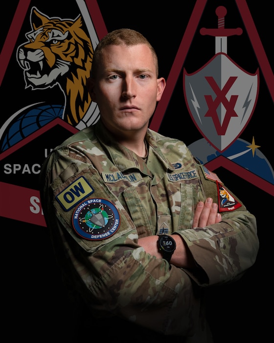Spc. 4 William McLaughlin poses for a portrait.