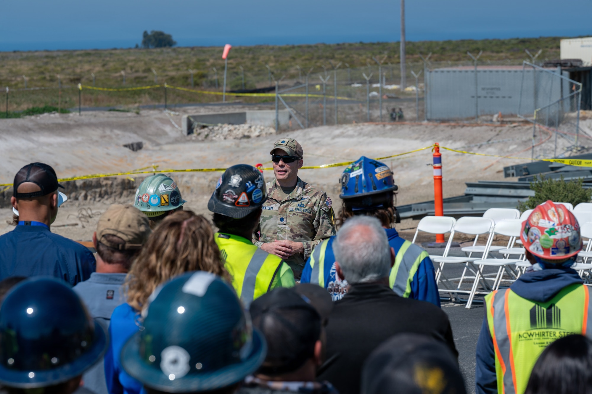 A man speaks to a crowd.